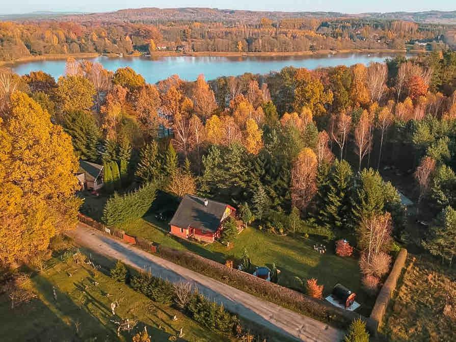 Rajska Cisza - Caloroczny Prywatny Domek W Lesie Nad Jeziorem - Sauna I Balia Krag Luaran gambar