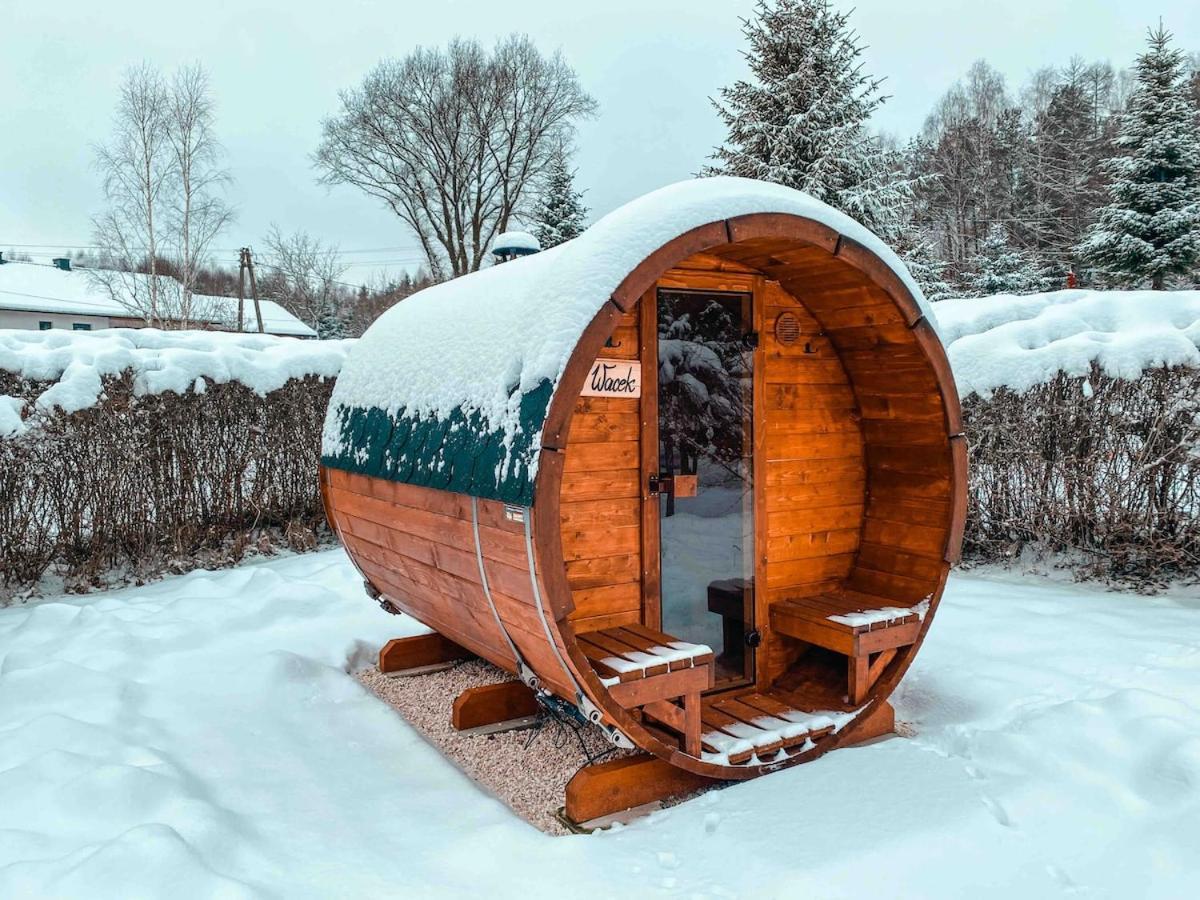 Rajska Cisza - Caloroczny Prywatny Domek W Lesie Nad Jeziorem - Sauna I Balia Krag Luaran gambar