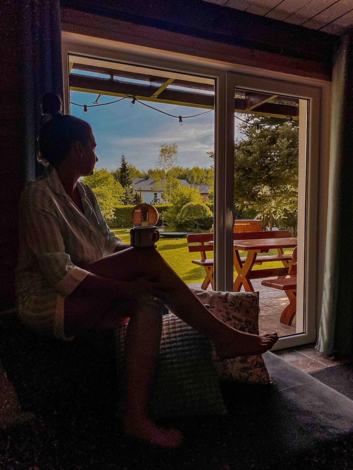 Rajska Cisza - Caloroczny Prywatny Domek W Lesie Nad Jeziorem - Sauna I Balia Krag Luaran gambar